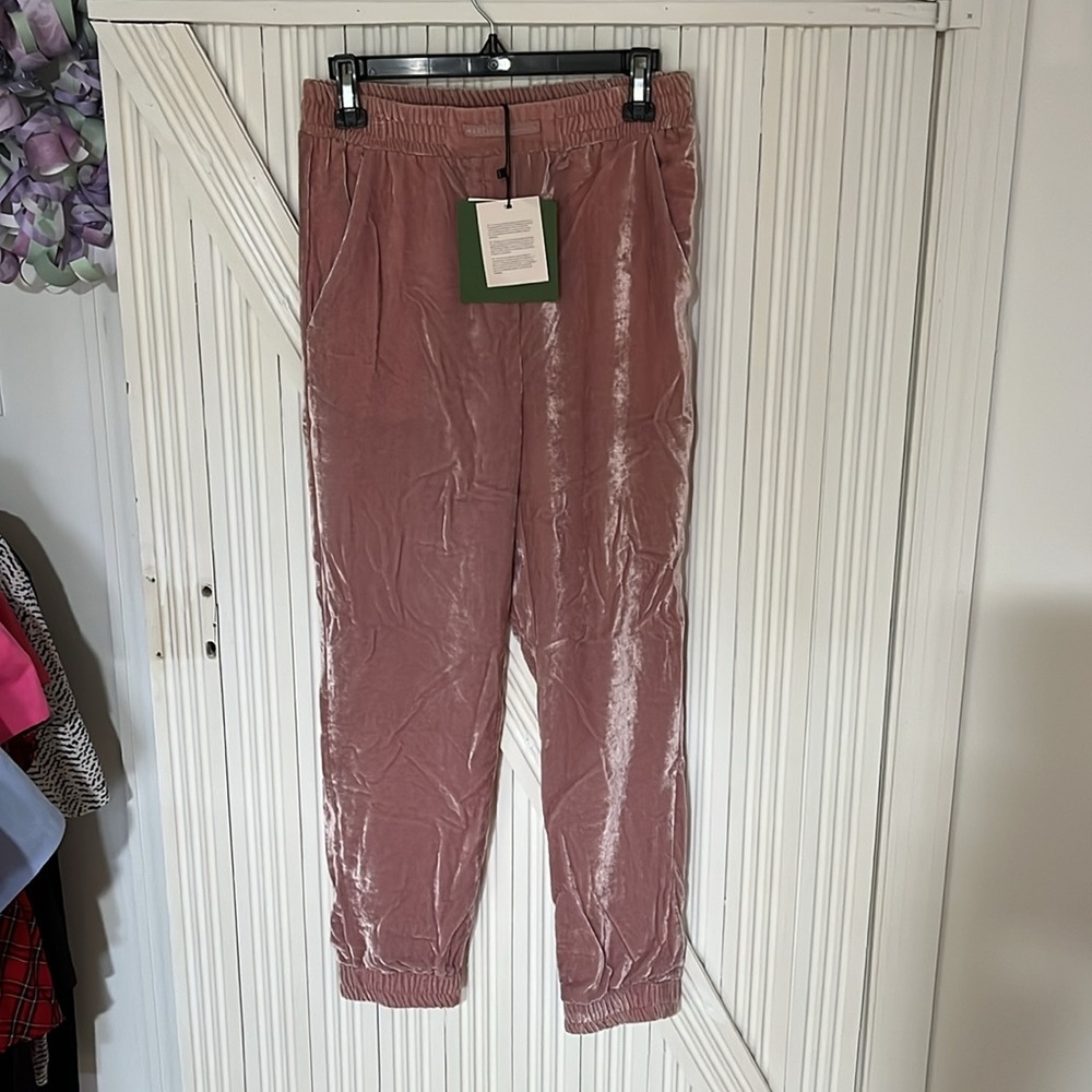 Marella monochrome radix antique rose velvet jogger NWT size 2